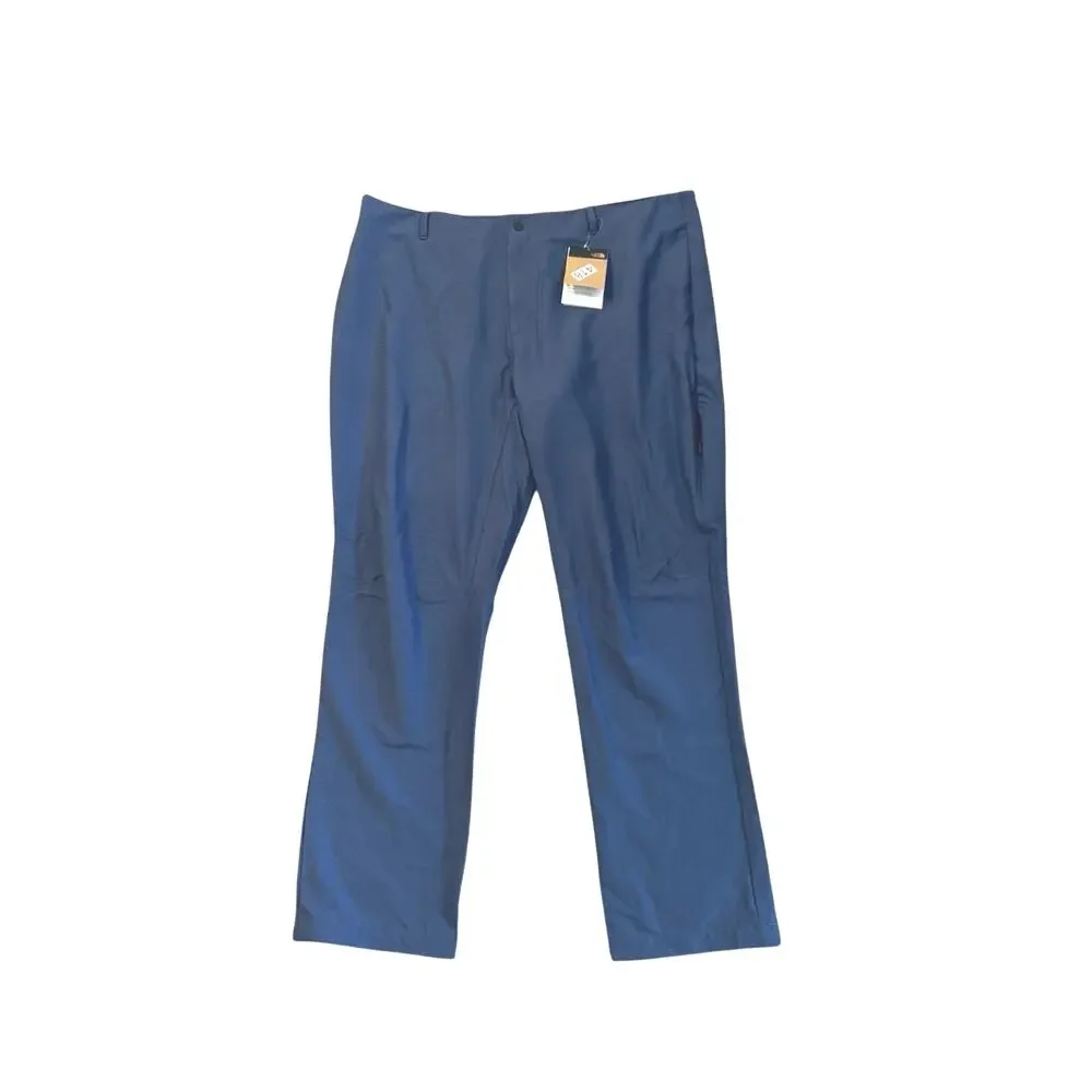 The North Face Solo Pant Performance hiking travel Shady Blue Mens 44 x 33 NEW